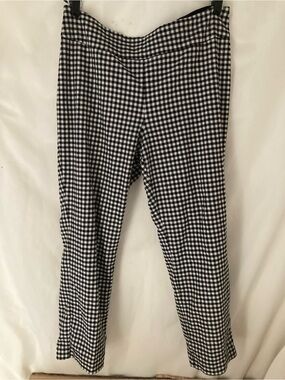 S.C. & Co. Black White Gingham Pants Size 16 Pull-On Stretch